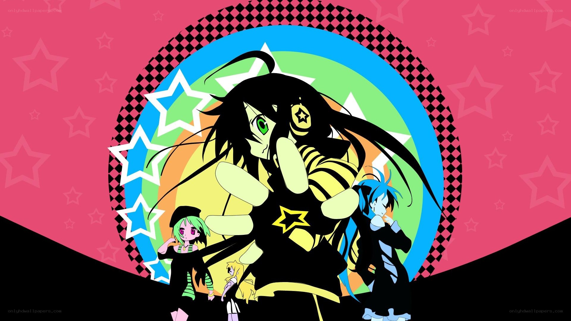 anime characters with stars