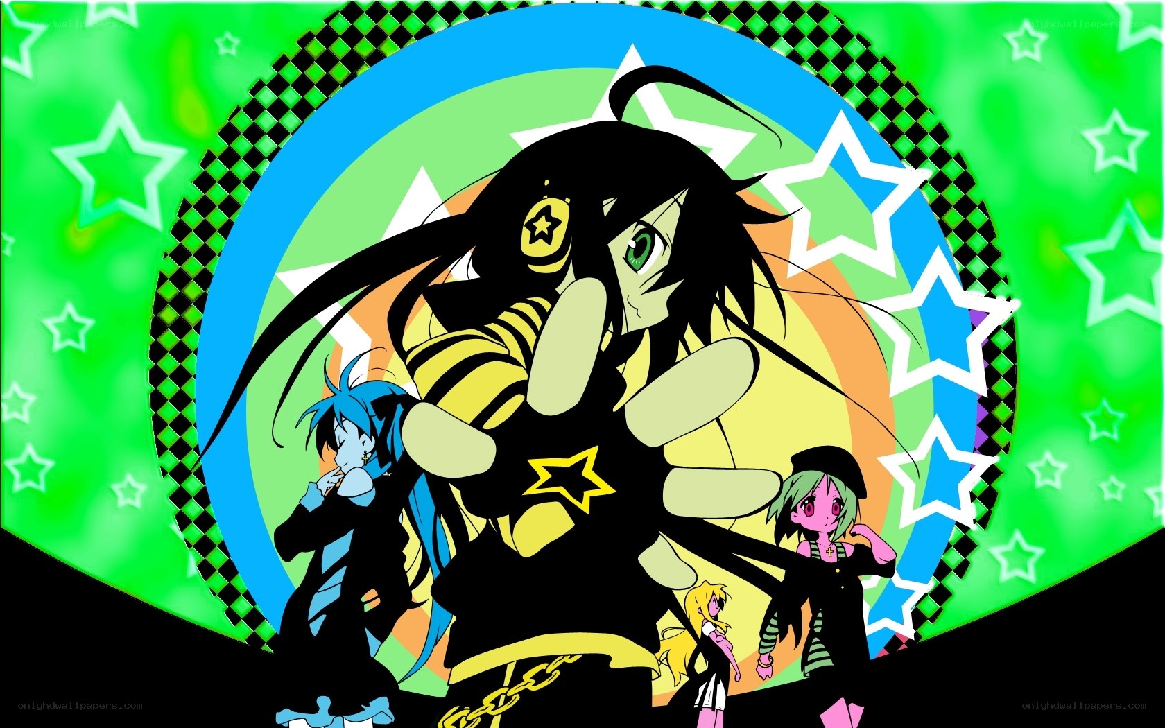 anime characters with stars