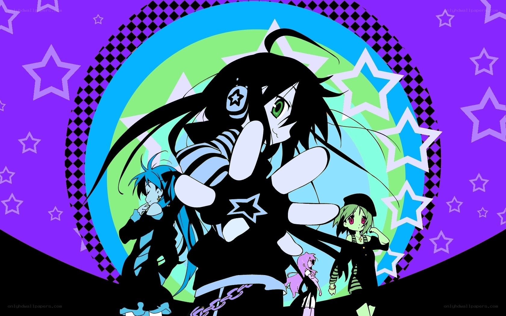 anime characters with stars
