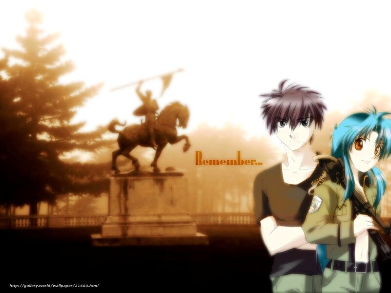 anime characters with statue background