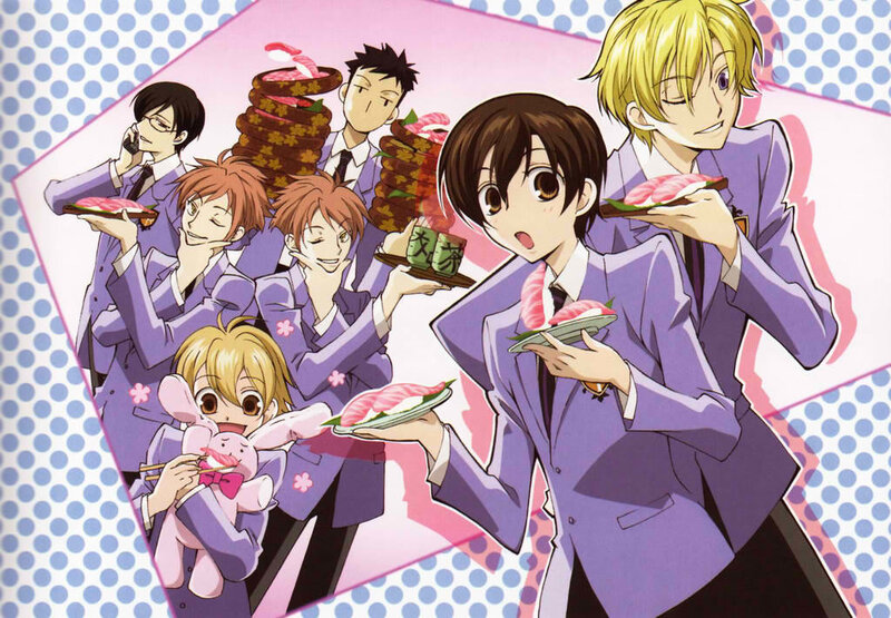Anime Characters with Sushi