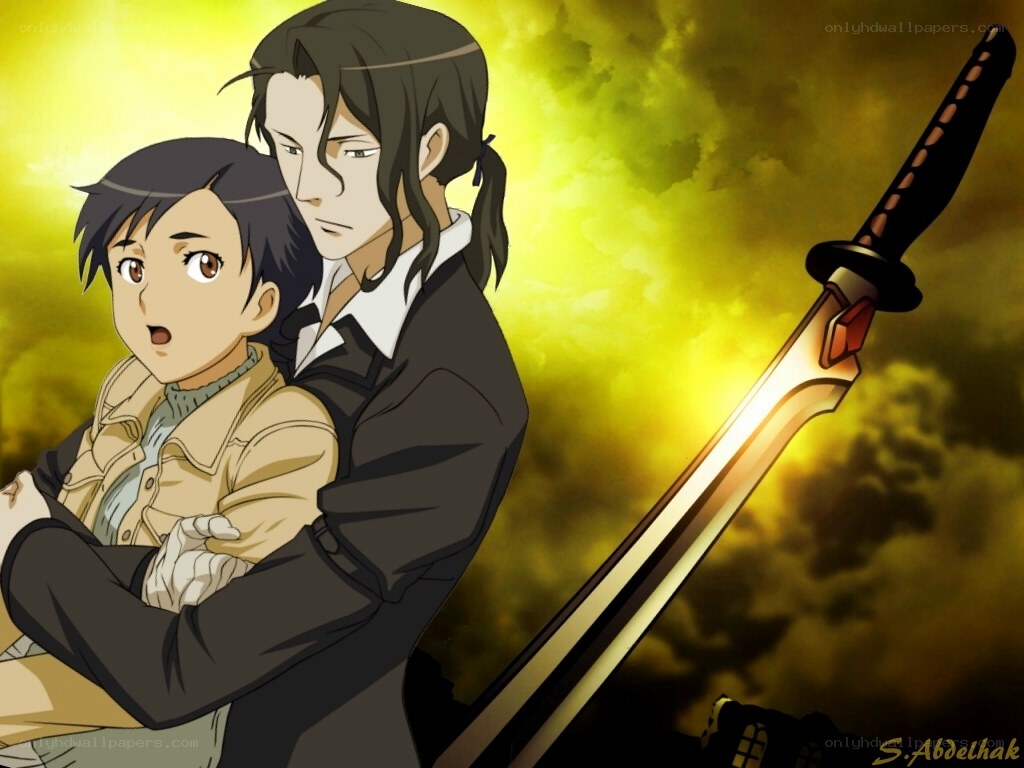 Anime characters with sword