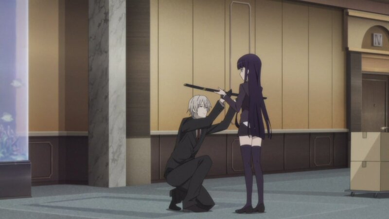 Anime characters with sword