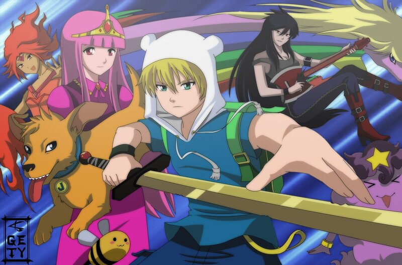 Anime Characters with Sword — Blue, Dynamic