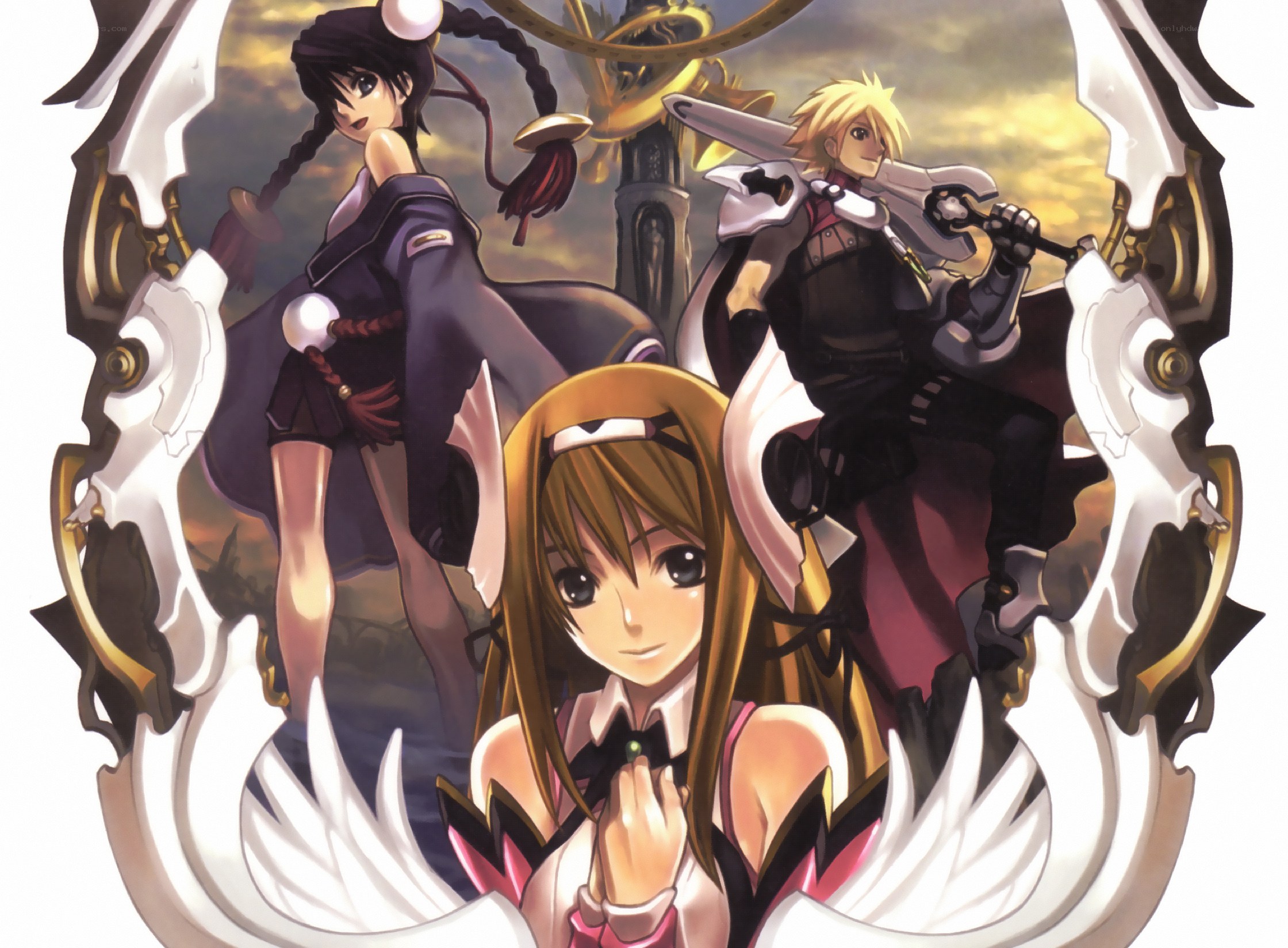 anime characters with swords
