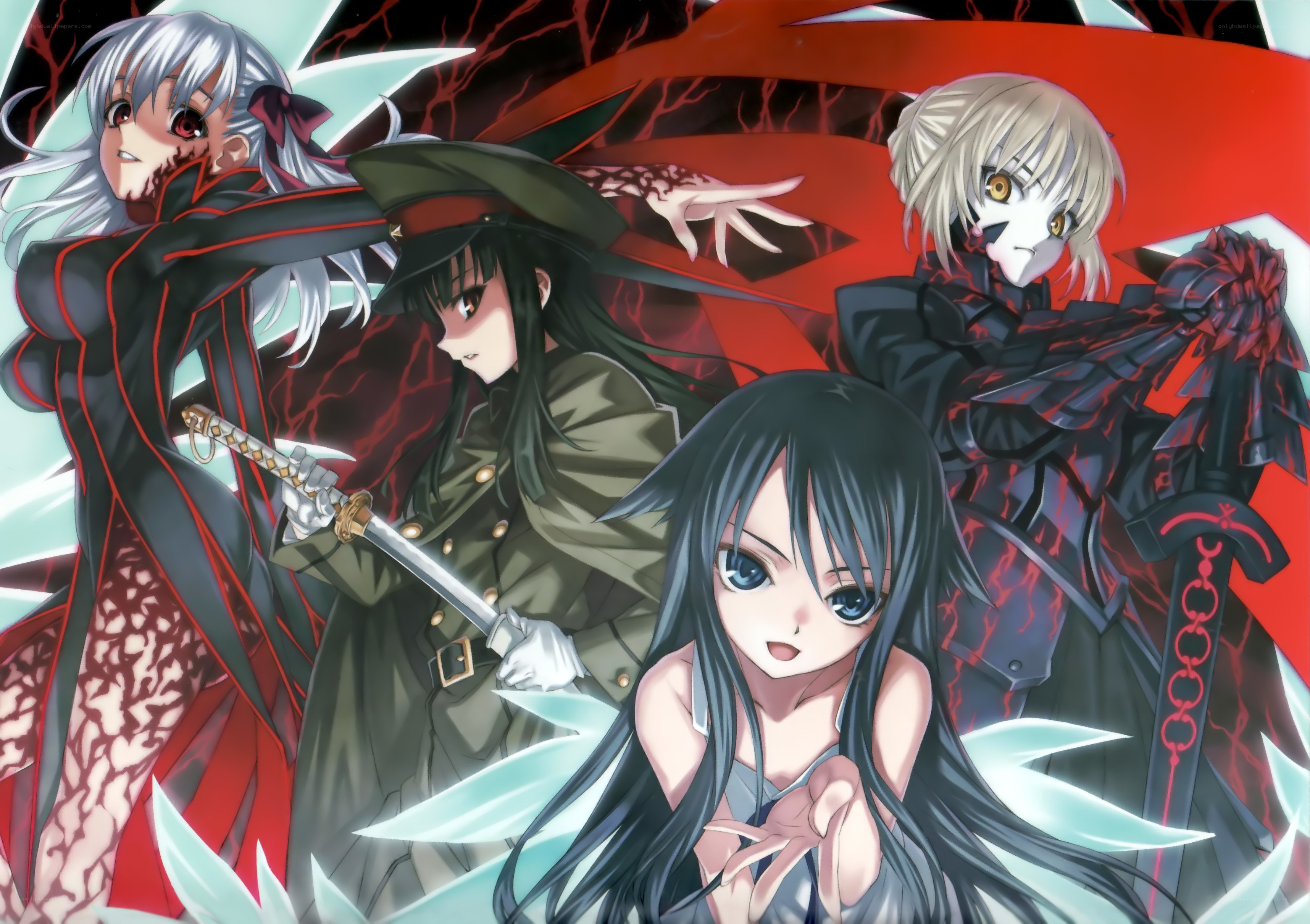 anime characters with swords