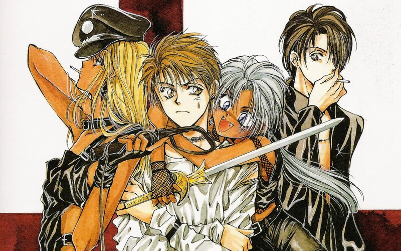 anime characters with swords