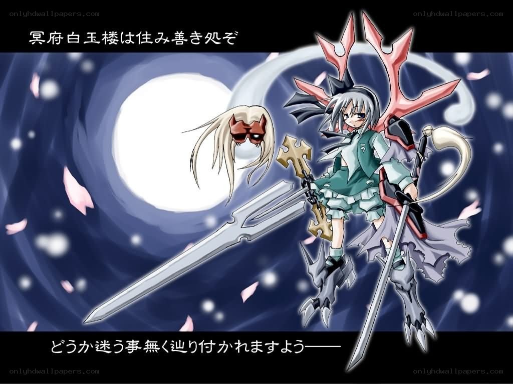 Anime characters with swords