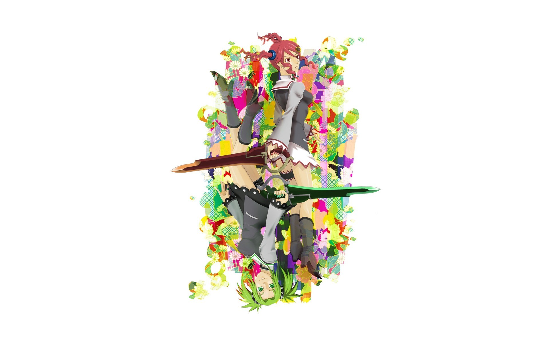 anime characters with swords