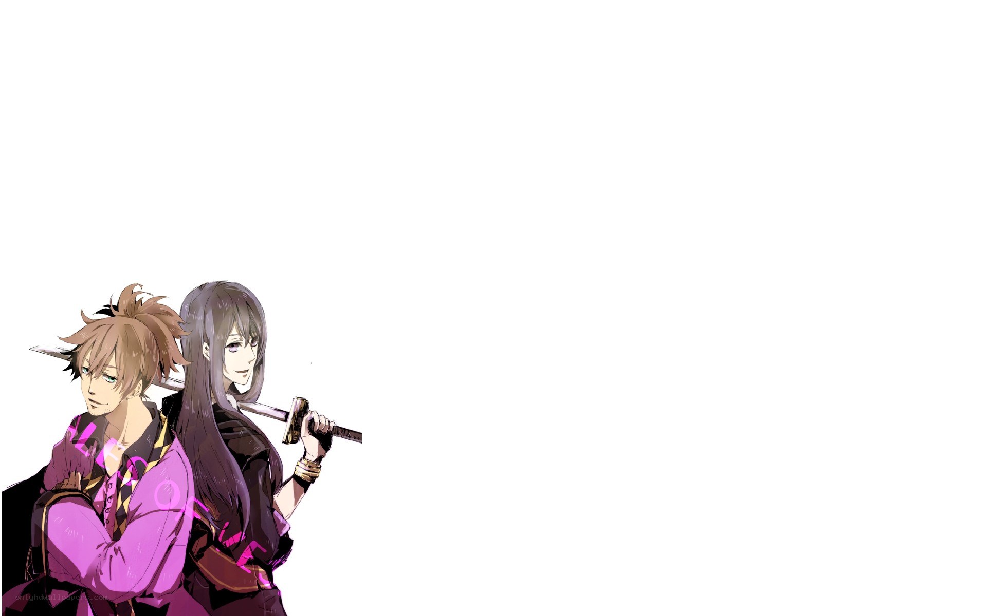 anime characters with swords