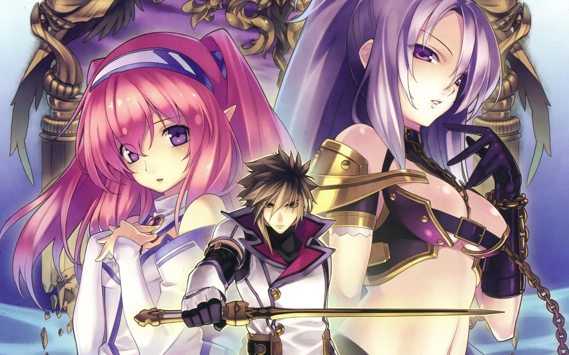 anime characters with swords