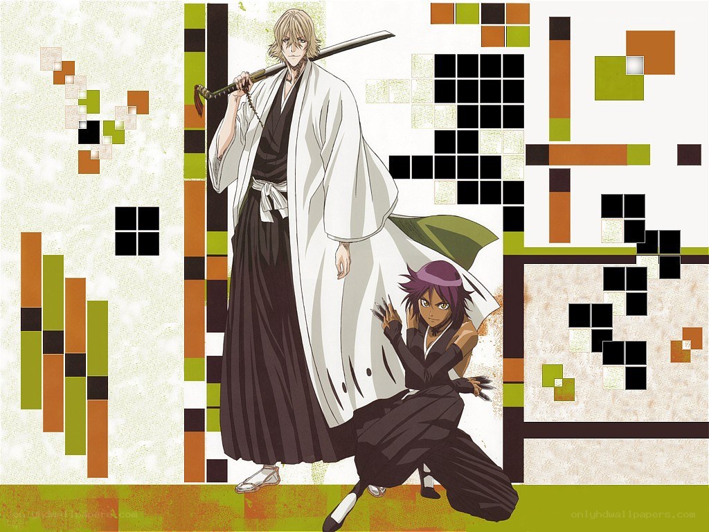 Anime characters with swords