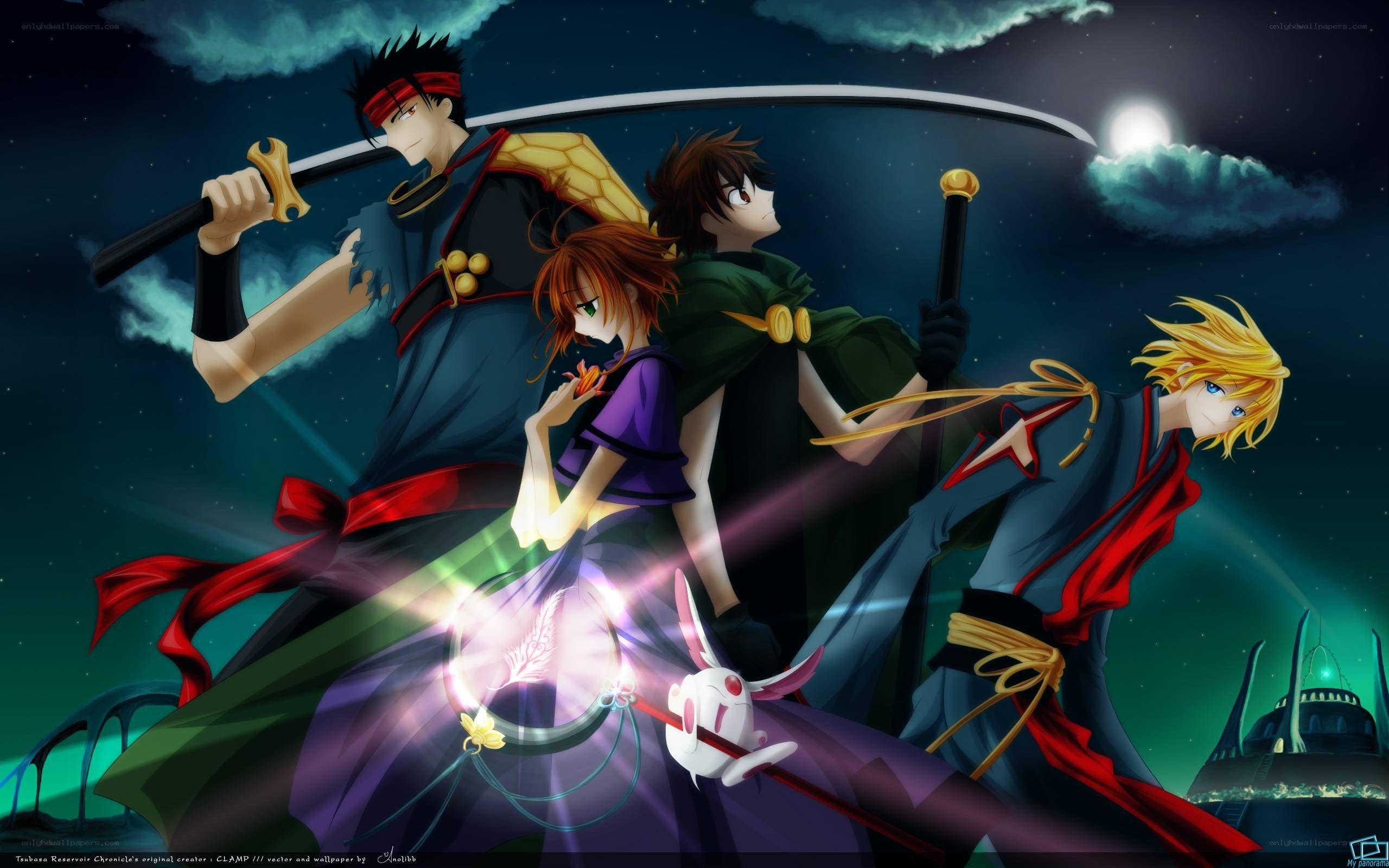 anime characters with swords