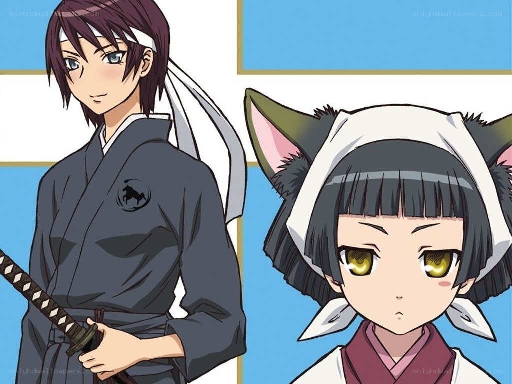 Anime characters with swords