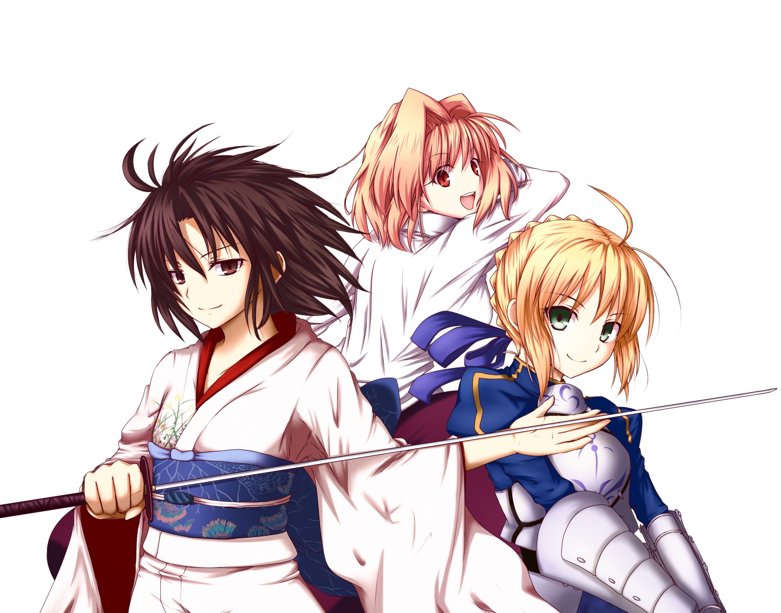 anime characters with swords