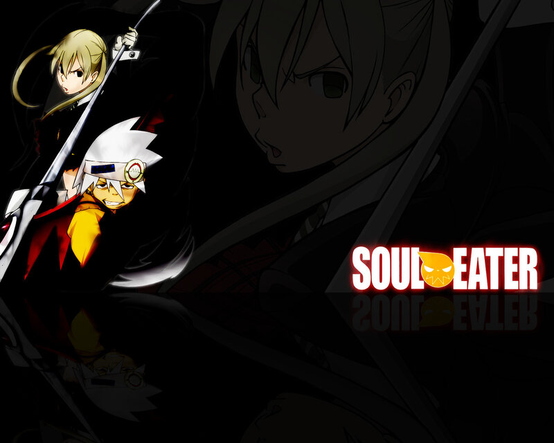 Anime Characters with Swords — Black, Dramatic, Night, Reflection