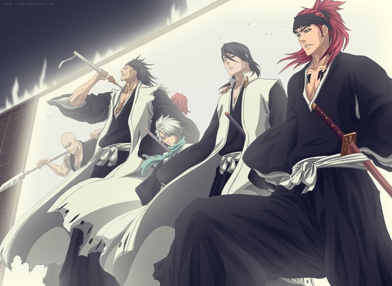 Anime Characters with Swords — Black, Dramatic, Night, Robes