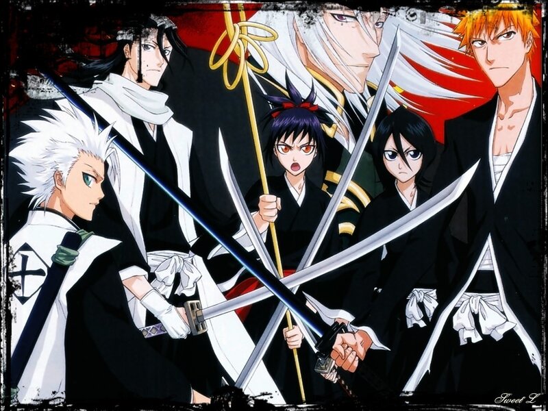 Anime Characters with Swords — Black