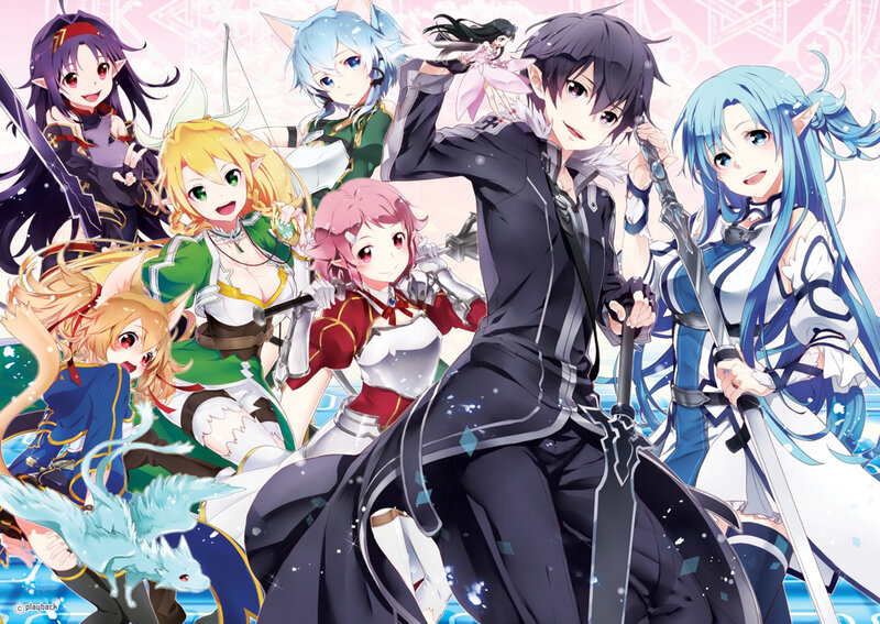 Anime Characters with Swords — Blue, Adventurous