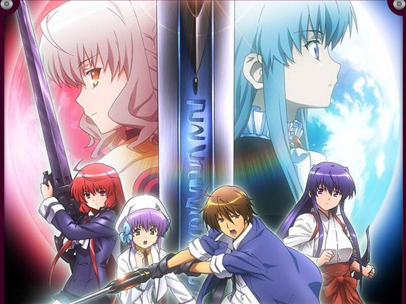 Anime Characters with Swords — Blue, Dramatic, Magic, Battle
