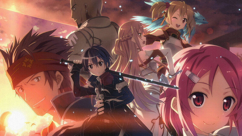 Anime Characters with Swords — Pink, Dramatic