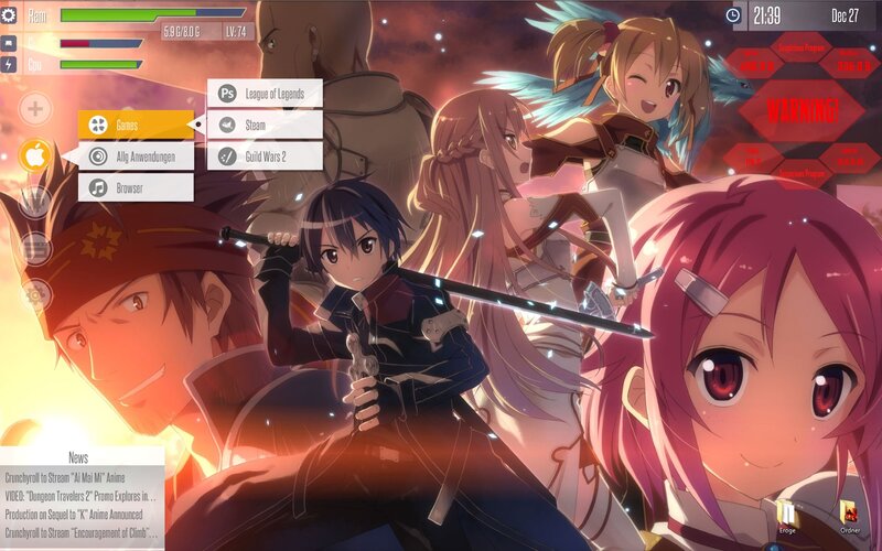 Anime Characters with Swords — Pink