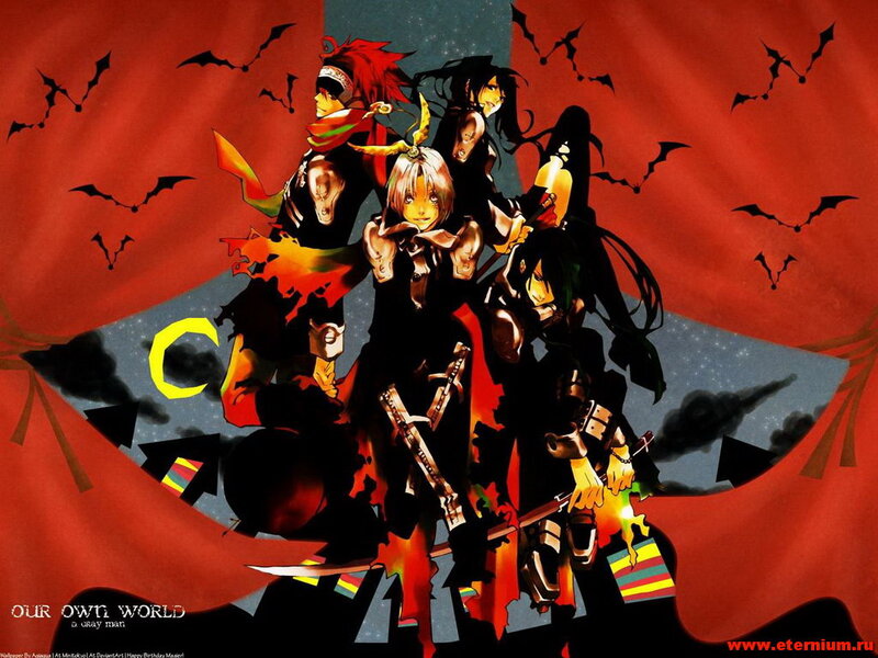 Anime Characters with Swords — Red, Dramatic, Night, Manga