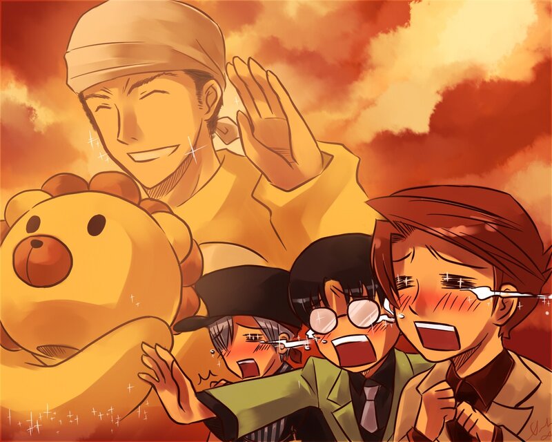 anime characters with teddy bear