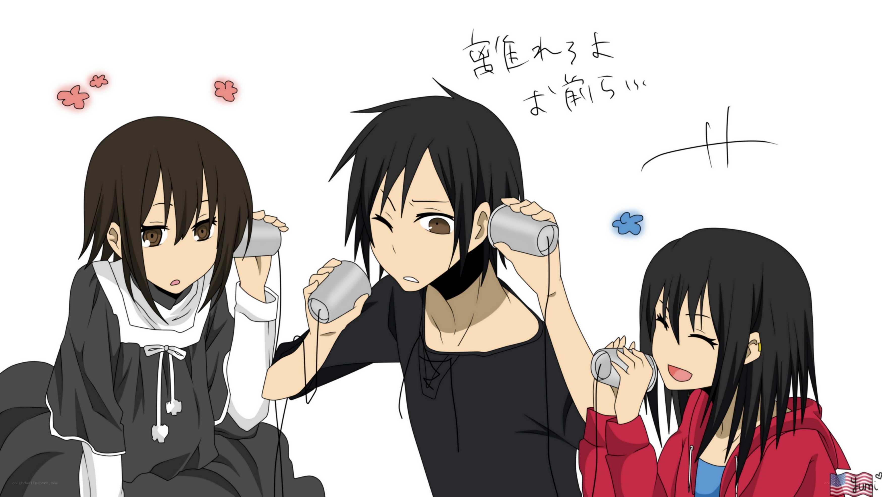 anime characters with tin cans