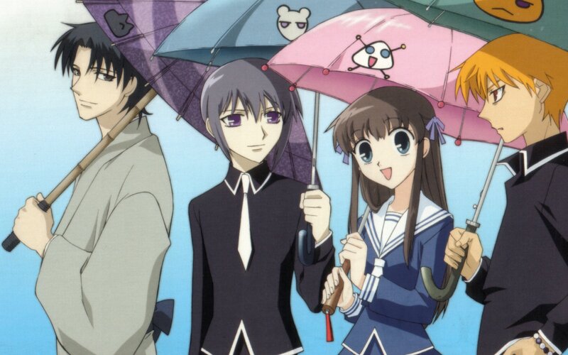 anime characters with umbrellas