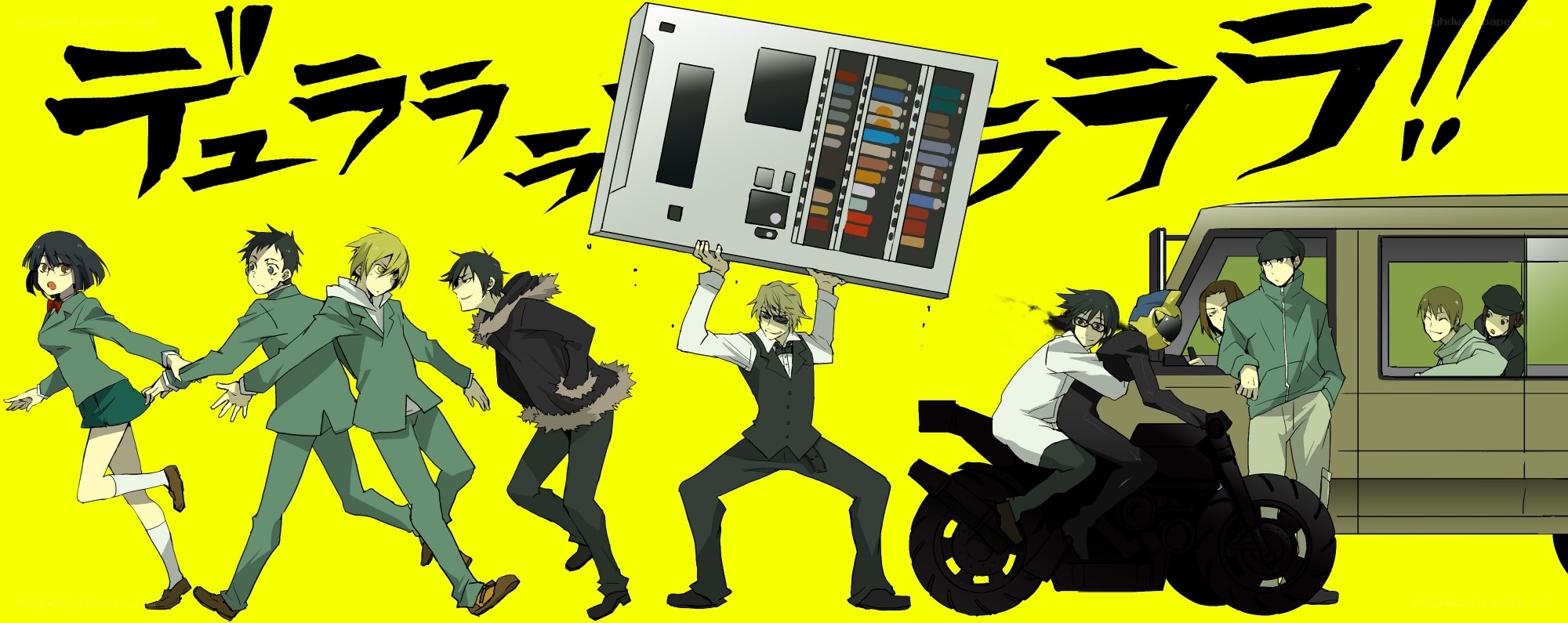anime characters with vending machine