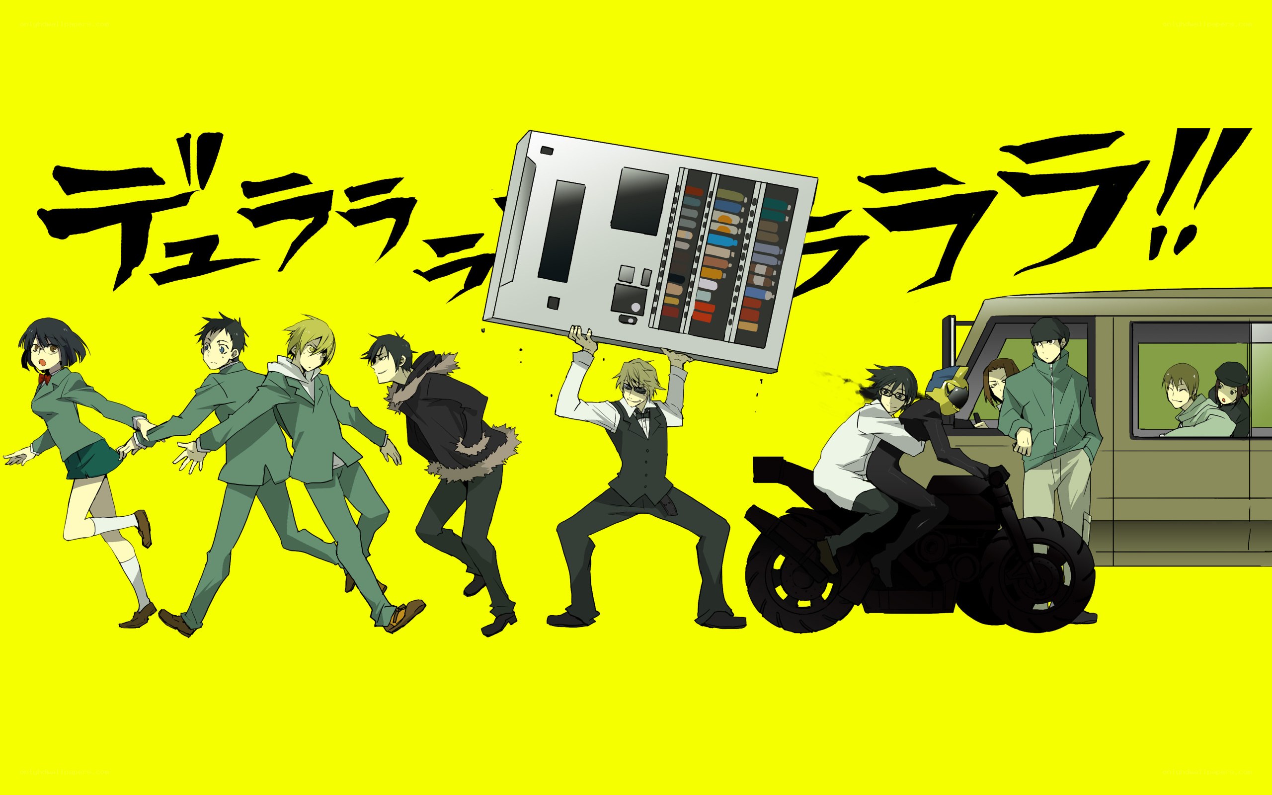 Anime characters with vending machine
