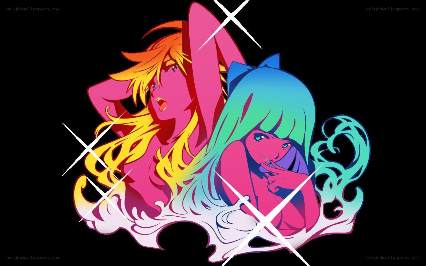 anime characters with vibrant hair