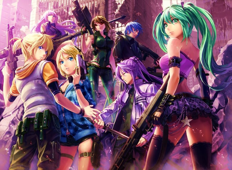 Anime characters with weapons