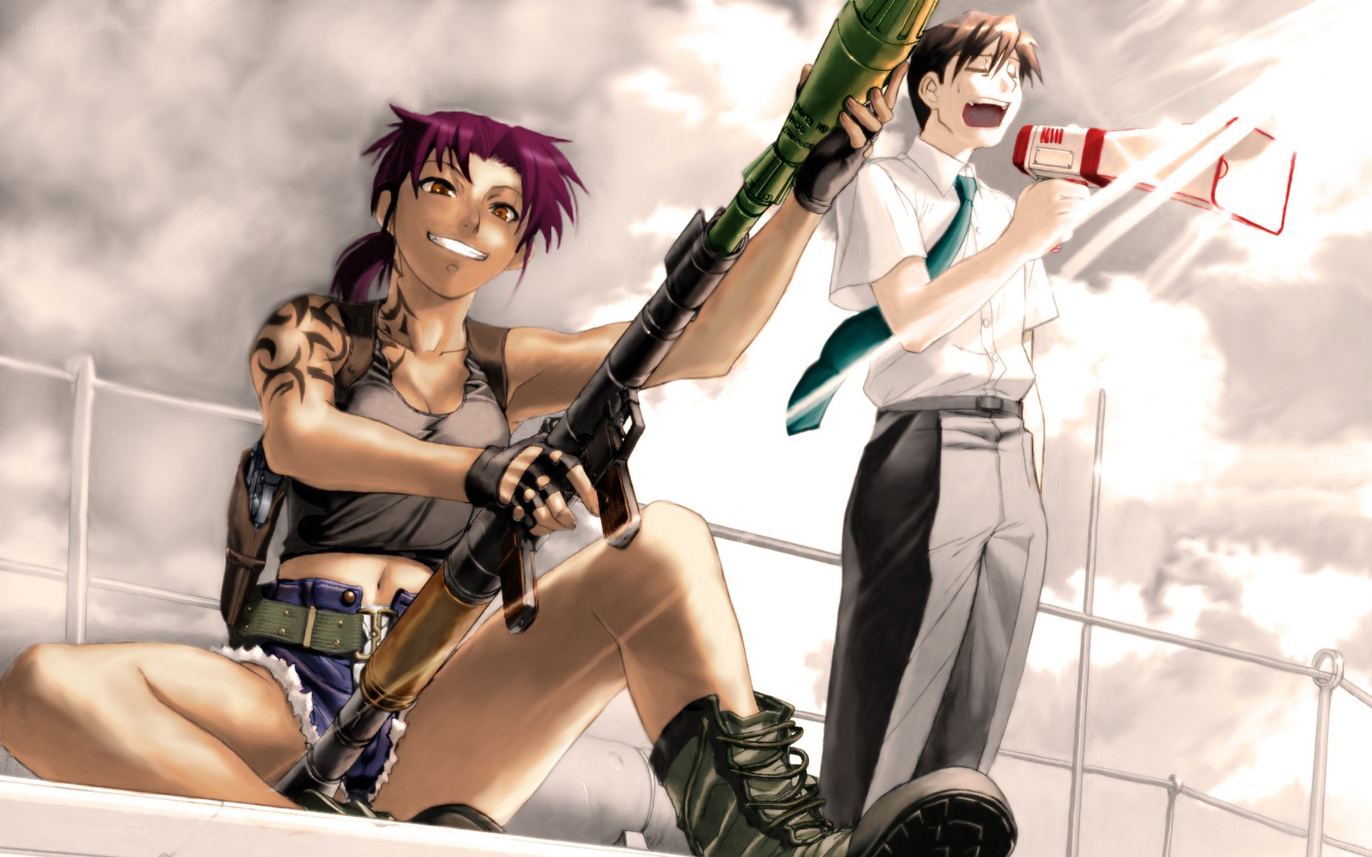 Anime characters with weapons