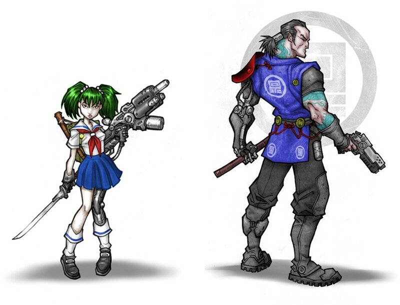Anime characters with weapons