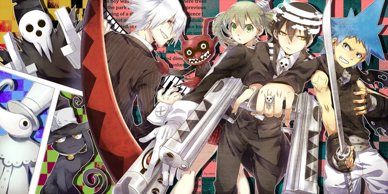 Anime Characters with Weapons — Black, Dramatic, Manga, Guns
