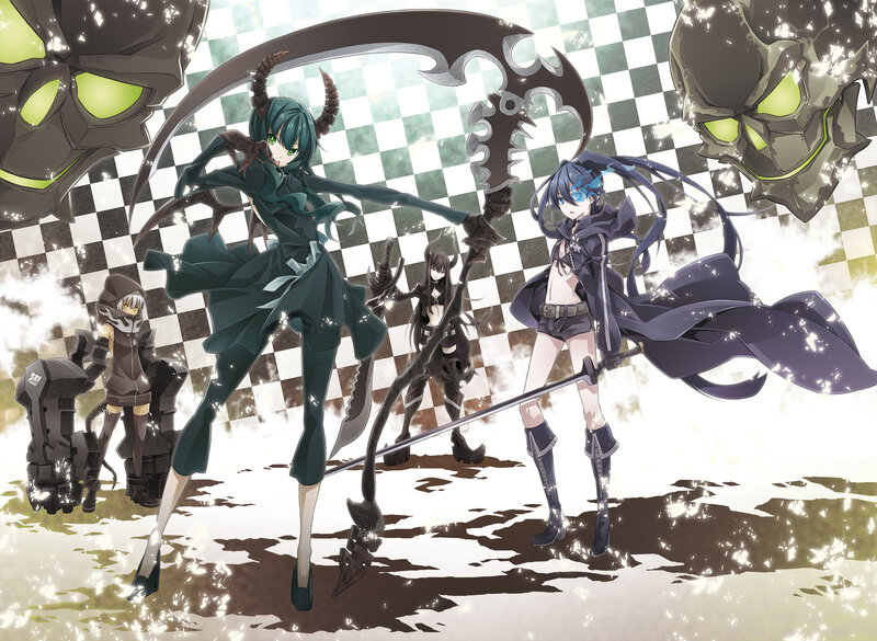 Anime Characters with Weapons — Black, Dramatic, Skulls