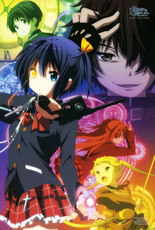 Anime Characters with Weapons — Blue, Dramatic, Guns, Magic Circles