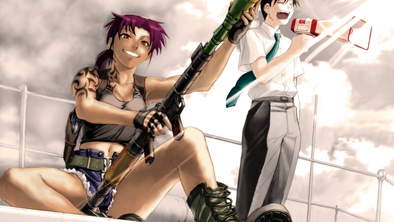 Anime Characters with Weapons — Purple, Dramatic, Manga, Megaphone, Ship