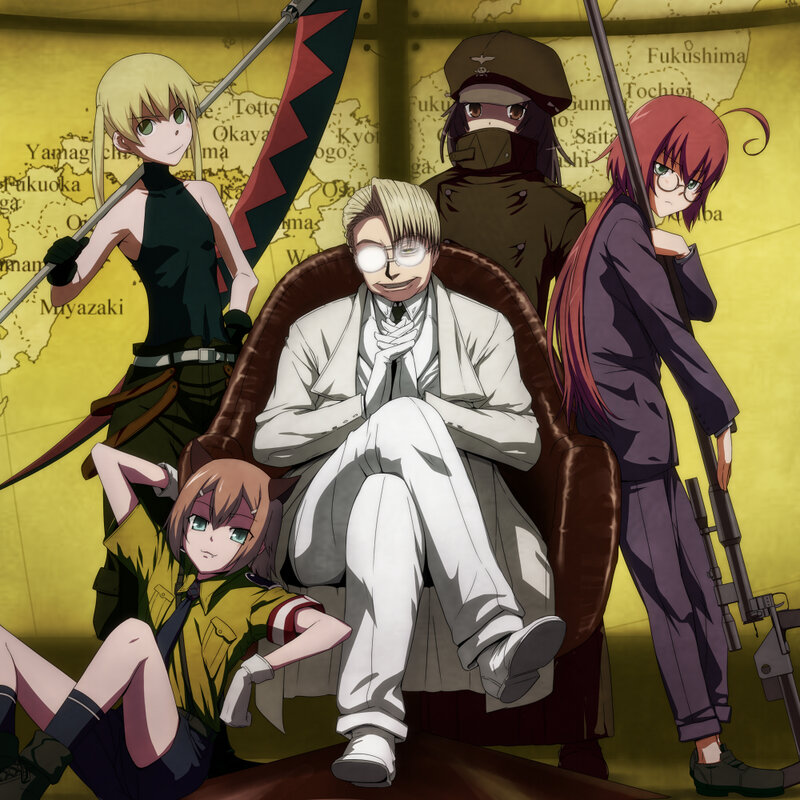 Anime Characters with Weapons — Yellow, Dramatic, Map