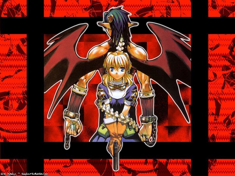 Anime Characters with Wings — Red, Dramatic