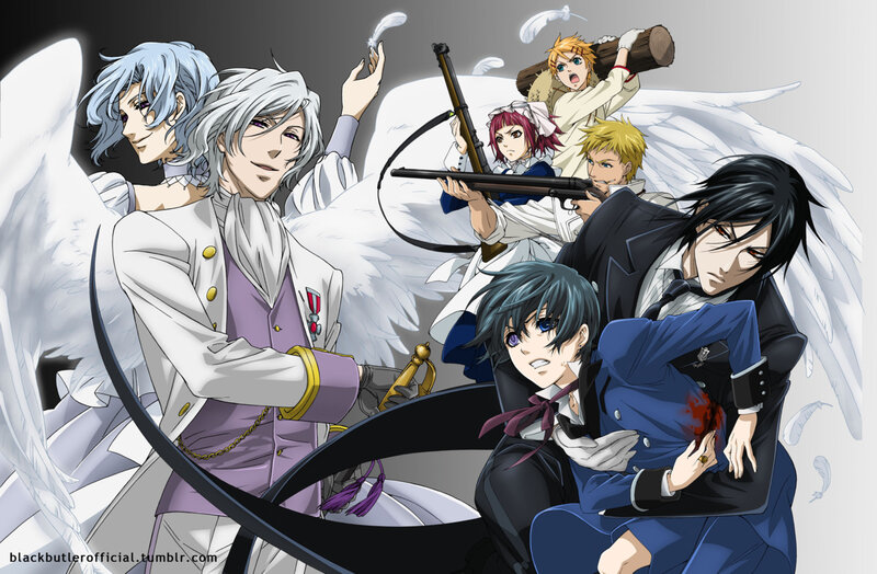 Anime Characters with Wings — White, Dramatic, Guns, Blood