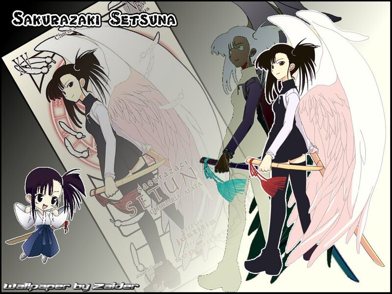 Anime Characters with Wings — White