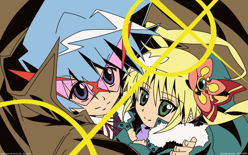 anime characters with yellow lines