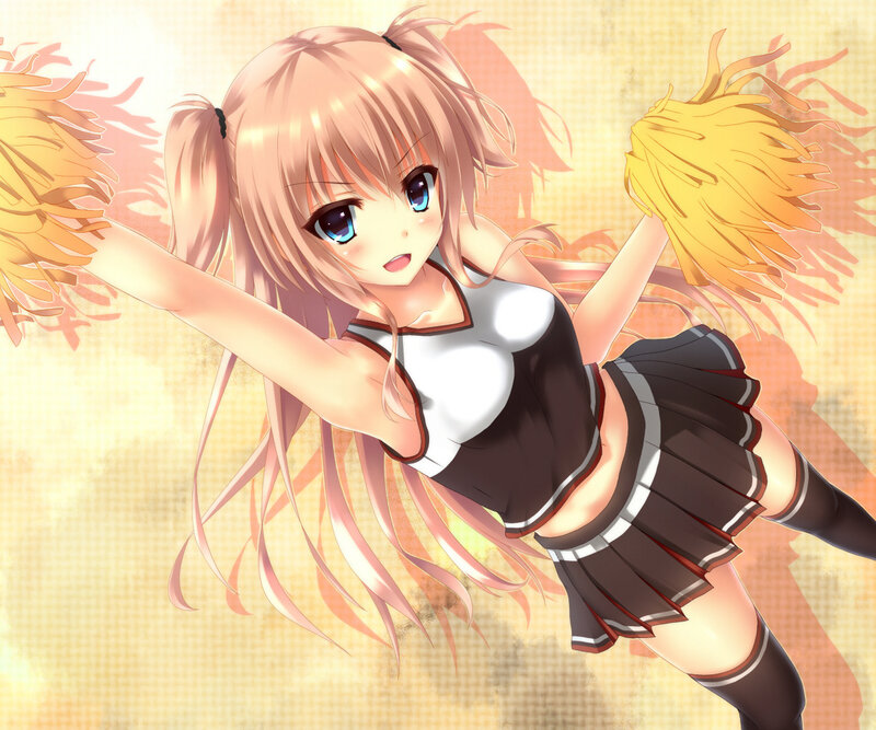 Anime Cheerleader Girl — Pink, Energetic