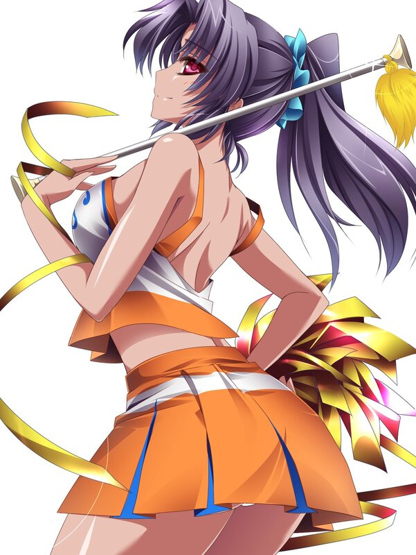 anime cheerleader with baton