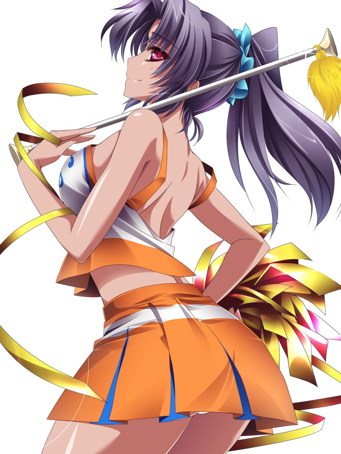 anime cheerleader with baton