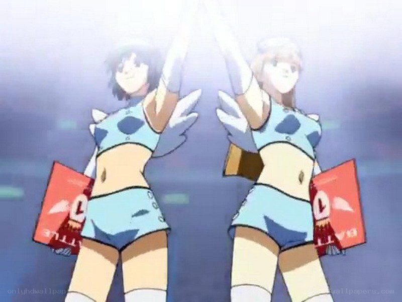 anime cheerleaders performing