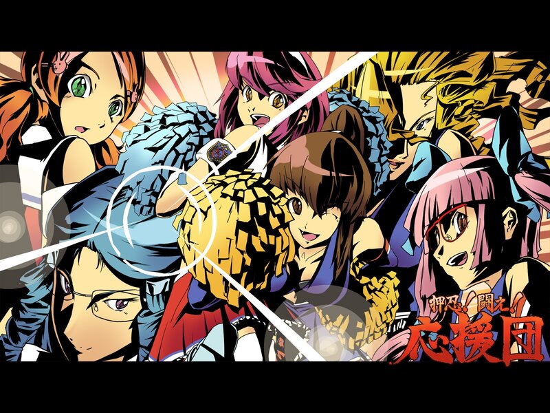 Anime cheerleading team group